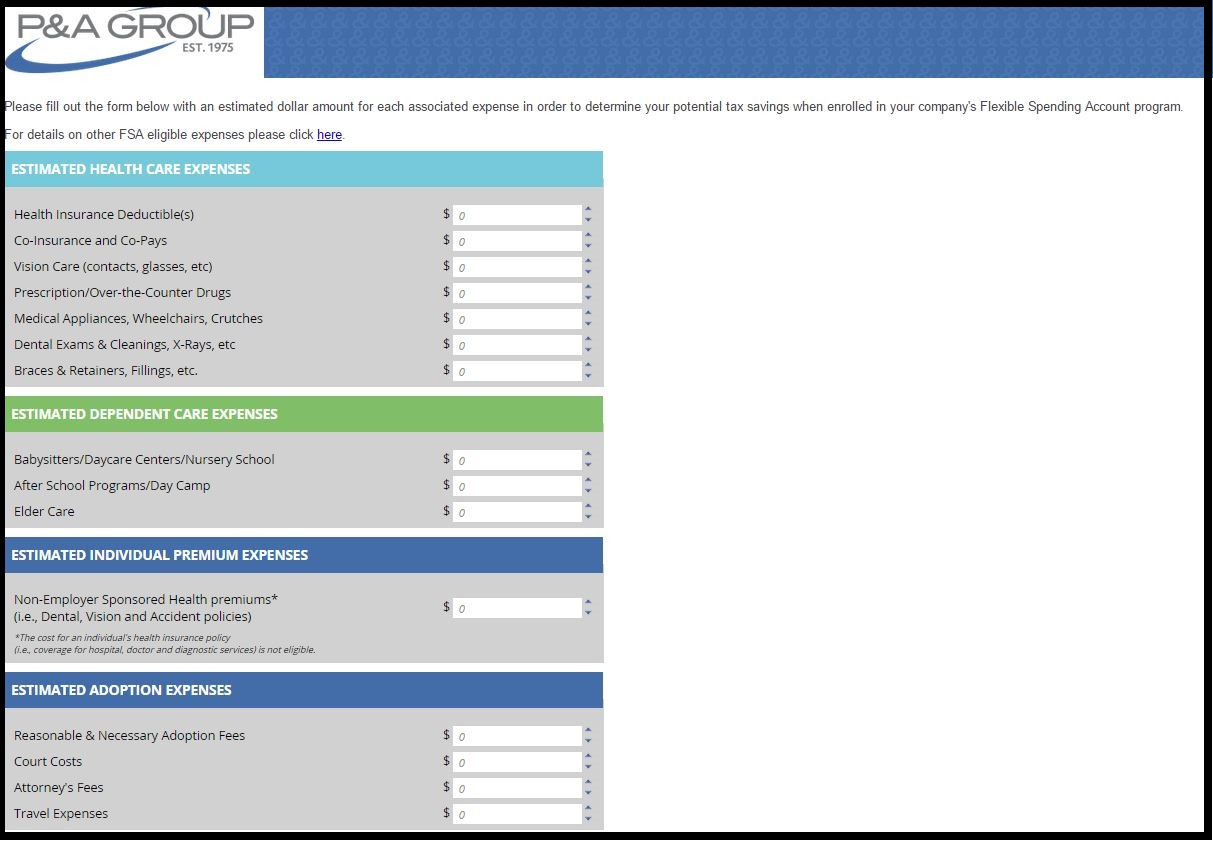 P&A FSA Calculator _with outline